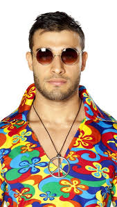 sexy ROMA peace SIGN hippie 70'S seventies RETRO austin POWERS silver  NECKLACE