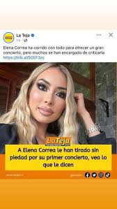 Elena Correa contó últimos detalles de su concierto y así se sacudió de las  críticas