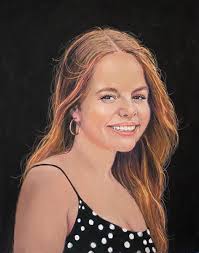 Challenge 71, portrait done with left hand (the dumb one) Pastel