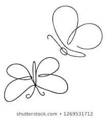 Continuous Line Art Or One Line Drawing Of Beautiful Butterfly Simple Cute Vector Illustr Art Drawings Simple Butterfly Line Drawing Simple Butterfly Tattoo