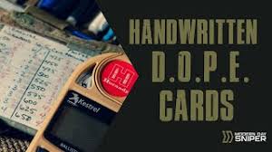 Hoping to have a discussion on wrist coach usage and dope cards! Long Range Shooting Handwritten D O P E Cards Youtube