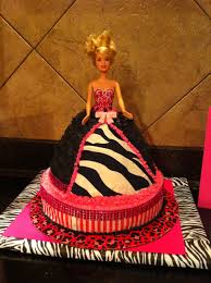 This post is sponsored by mirum, all thoughts are our own. Barbie Doll Cake With Zebra Print Barbie Doll Cakes Barbie Birthday Party Doll Cake