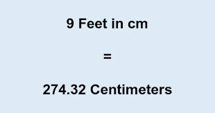 9' in cm ▷ 9 Feet to cm