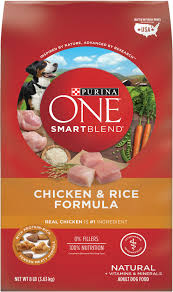 Purina One Smartblend Chicken Rice Adult Formula Dry Dog Food 8 Lb Bag