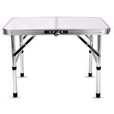 Aluminum Folding Camping Table Laptop Bed Desk Adjustable Outdoor Tables Bbq Portable Lightweight Si Folding Camping Table Camping Table Aluminum Folding Table