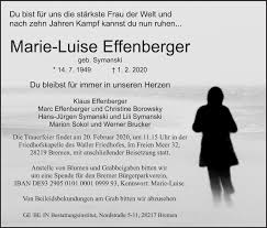 Frühjahrstagung der landsmannschaft ostpreußen, landesgruppe nrw, am 18. Traueranzeigen Von Marie Luise Effenberger Trauer Gedenken