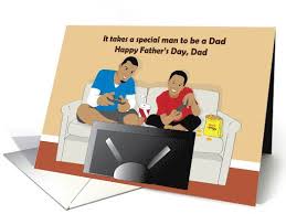 Birthday Card For Father From Son Happy Father S Day Father And Son Playing Video Games Card Birthday Cards For Son Father S Day Greeting Cards African American Birthday Cards