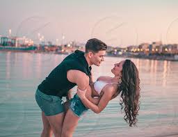 Maybe you would like to learn more about one of these? Romantic Beach Couple Photoshoot During Sunset By Chronis Giannakakis Photo Stock Snapwire