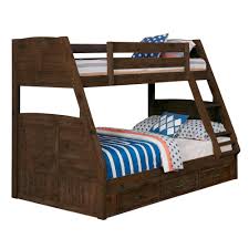 American Furniture Classics Twin Over Full Solid Wood Bunk Bed In Chestnut With Twin Pull Out Trundle 4818 Trun Wood Bunk Beds Solid Wood Bunk Beds Bunk Beds