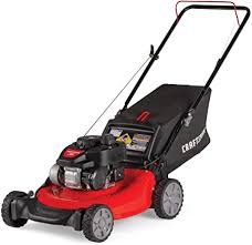 We received this lawn mower as a gift about 6 months ago, and have been very satisfied with it. Amazon Com Craftsman M105 140cc Gas Powered Push 21 Inch 3 In 1 Lawn Mower With Bagger 1 In Liberty Red Garden Outdoor