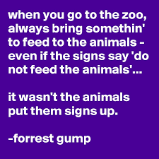 Maybe you would like to learn more about one of these? When You Go To The Zoo Always Bring Somethin To Feed To The Animals Even If