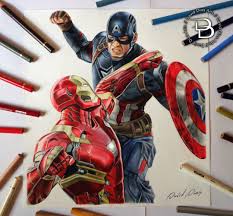 Drawing tutorials of captain america. Captain America Vs Iron Man By Daviddiaspr On Deviantart Marvel Superheroes Art Captain America Drawing Marvel Art Drawings