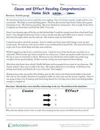 Reading For Comprehension More Cause And Effect Worksheet Education Com Cause And Effect Reading Comprehension Cause And Effect Worksheets