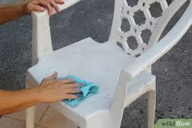 Apply the cleaning solution to the dirty plastic chairs and scrub all affected areas with a soft scrub brush or sponge. 3 Ways To Paint Plastic Furniture Wikihow