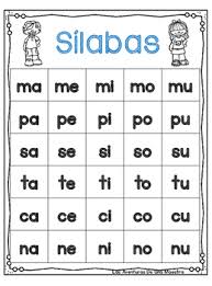 Silabas Y Silabas Trabadas Chart
