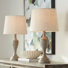 Table lamps are perfect for end tables in living and family rooms. 360 Lighting Farmhouse Chic Accent Table Lamps Set Of 2 Beige Washed Linen Drum Shade For Living Room Bedroom Bedside Nightstand Walmart Com Walmart Com