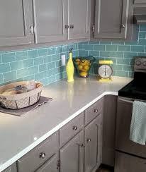 Image Result For Gray Cabinets Teal Backsplash Trendy Kitchen Backsplash Kitchen Renovation Glass Tiles Kitchen