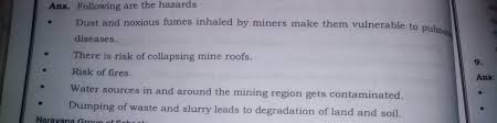 Discuss The Hazards Of Mining Class 10 Brainly In