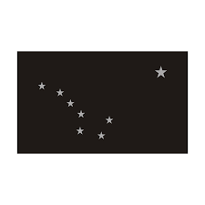 The state flag of alaska displays eight gold stars, forming the big dipper and polaris, on a dark blue field. Alaska State Subdued Flag Black Gray Decal Ak Vinyl Sticker Rotten Remains
