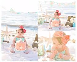 Beach Birthday Photoshoot Ideas For Adults Cakesmash Mermaid 1st Birthday Photoshoot First Birthday Pictures Mermaid Theme Birthday