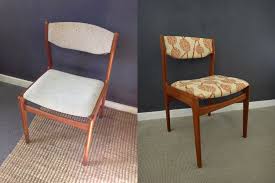 reupholstered teak dining chairs teak