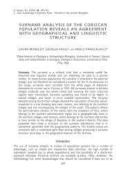 Surnames that start with d. Pdf Surname Analysis Of The Corsican Population Reveals An Agreement With Geographical And Linguistic Structure