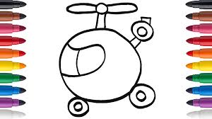 How To Draw And Color A Helicopter Toy Helicopter Toy Drawing Toys Drawings