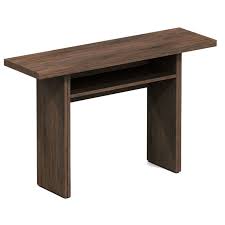 Doubling tops, heights adjustable to the millimetre, innovative functions, patented mechanisms. Rancor Dark Oak Convertible Console Dining Table Eurway
