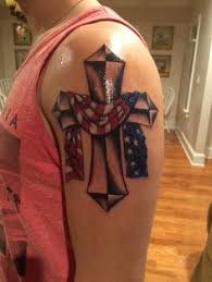 Black American Flag Tattoo Chest Pin On Tattoo