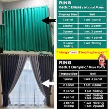 Langsir sliding door (ready made) lzd01: Curtain Langsir High Quality Sunblock Harga 1set 2keping ðƒðžð¬ð¢ð ð§ðžð« ð¬ ð‚ð¡ð¨ð¢ðœðž By Silk House Shopee Malaysia