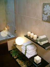 13 Ways To Decorate With Floating Shelves Decorating Home Garden Televisi Bathroom Spa Spa Style Bathroom Spa Decor