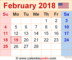 In addition to this, february is… February 2018 Calendar Templates For Word Excel And Pdf