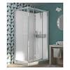 Corner shower cubicle and tray. 1