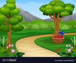 Cartoon Of Beautiful Garden Background With Dirt R Vector Image On Vectorstock In 2020 Cartoon Garden Cartoon Background Garden Pictures