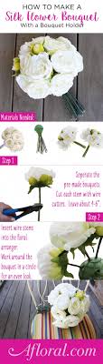 How To Make A Silk Flower Bouquet With A Bouquet Holder Make Your Own Silk Flower Bridal Bouquet With S Silk Flower Bouquets Diy Wedding Bouquet Diy Bouquet
