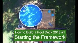 This 24 round above ground pool deck plans graphic has 20 dominated colors, which include black cat, thamar black, pig iron, siesta, gehenna's gold, steel, namakabe brown, silver, kettleman, mid tan, wool tweed, medlar, alexandrian sky, snowflake, uniform grey, tin, black, kentucky, peach cider, modal. How To Build A Pool Deck In 2018 1 Starting The Framework Youtube