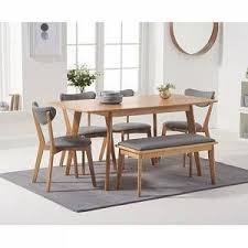 Great savings & free delivery / collection on many items. Hykkon Nicole Extendable Dining Set With 4 Chairs And One Bench In 2021 Extendable Dining Table Oak Dining Sets Oak Extending Dining Table