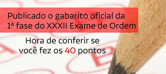 O gabarito da primeira fase da prova da ordem 2021 sai, geralmente, no mesmo dia, após a realização das provas. Publicado O Gabarito Oficial Da 1Âª Fase Do Xxxii Exame De Ordem Blog Exame De Ordem Mauricio Gieseler