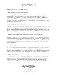 Affidavit Of Support Sample Free Printable Documents Support Letter Letter Example Letter Templates