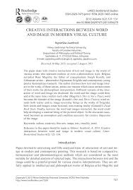 To provide with a covering; Pdf Creative Interactions Between Word And Image In Modern Visual Culture