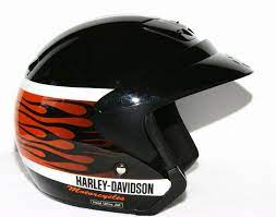 Black And Orange Harley Davidson 3 4 Helmet Size Xl Harley Davidson Helmets Helmet Harley Davidson