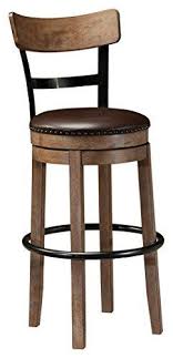 Ashley Furniture Signature Design Pinnadel Swivel Bar Stool Pub Height Light Brown Kitchen Bar Stools Kitchen Stools Diy Bar Stools