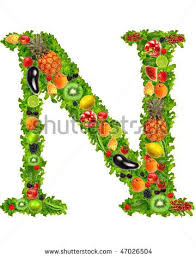 Fun With The Letter N Lettering Stock Photos Fruit