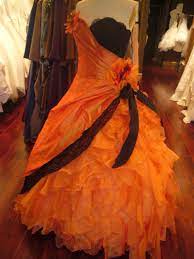 Orange And Brown Wedding Dress Halloween Wedding Dress Custom Made To Your Measurements By Award Winning Bridal Salon Halloween Wedding Dresses Halloween Wedding Gown Wedding Dresses