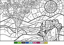 Just click the image below to view and print the pdf version of this spring coloring page. Number Coloring Pages Printable Awesome Picture Inspirations Spring Color By Page Free Math Worksheet