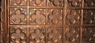 For faux tin ceilings on drop ceilings, use the embossed wallpaper. How To Create A Faux Tin Ceiling Doityourself Com
