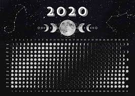 Moon Calendar 2020 Poster Print By Moon Calendar Studio Displate Moon Calendar Moon Phase Calendar Moon Phases