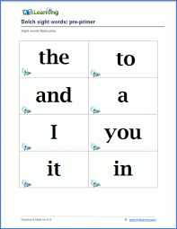 Fun game ideas using dolch sight words cards. Dolch Sight Words Flashcards K5 Learning