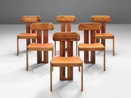 For Sale On 1stdibs Sapporo For Mobil Girgi Set Of Six Dining Chairs Italian Walnut And Cognac Leather Italy 197 Dining Chairs Chair Carved Dining Chairs