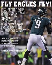From Now Until Super Bowl Sunday Come To Blo Out And Wear Your Eagles Gear For 9 Off Your Blo Out Eagles Gear Super Bowl Sunday Super Bowl